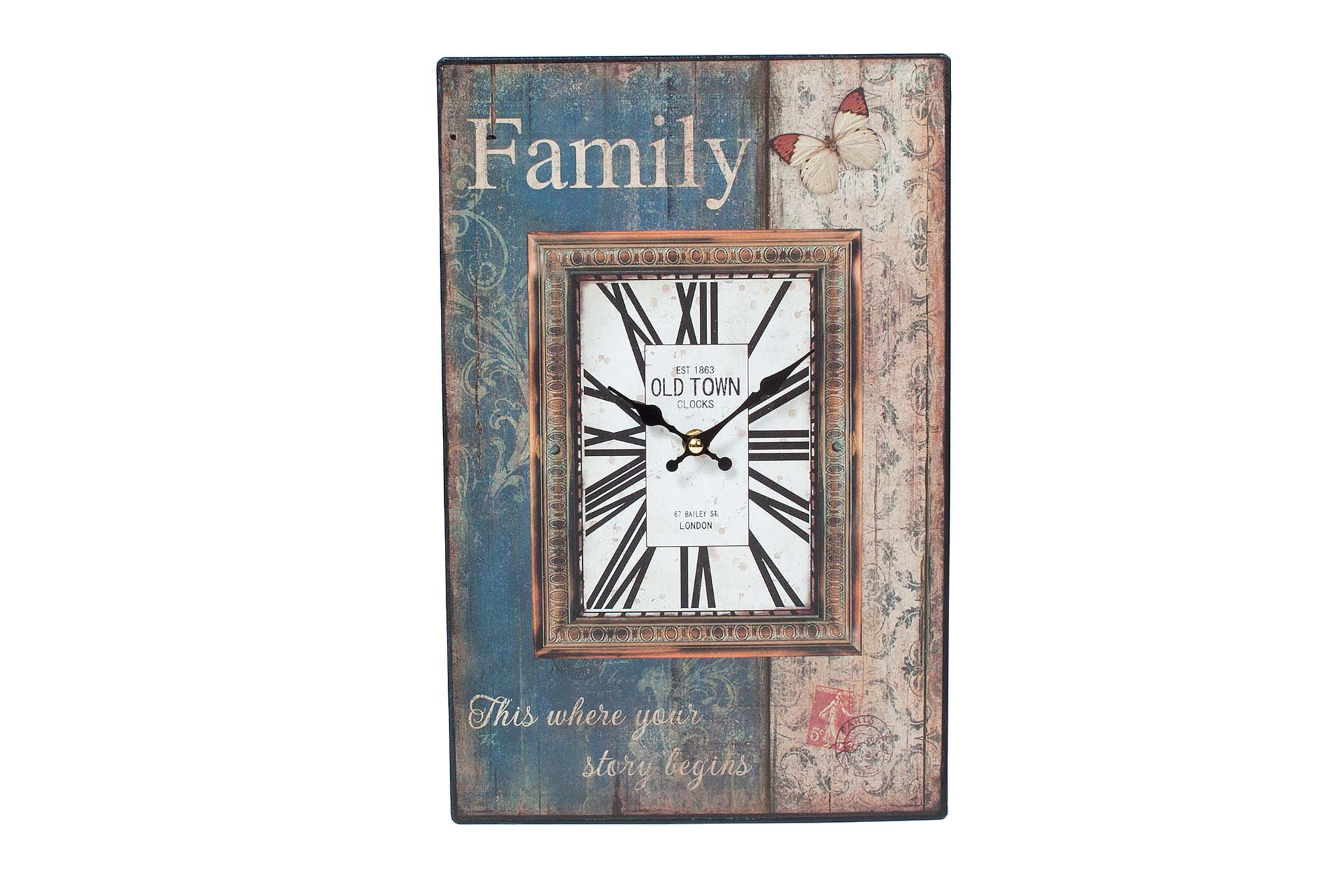 Часы настенные металл 25*38см | Интернет-магазин Кактус