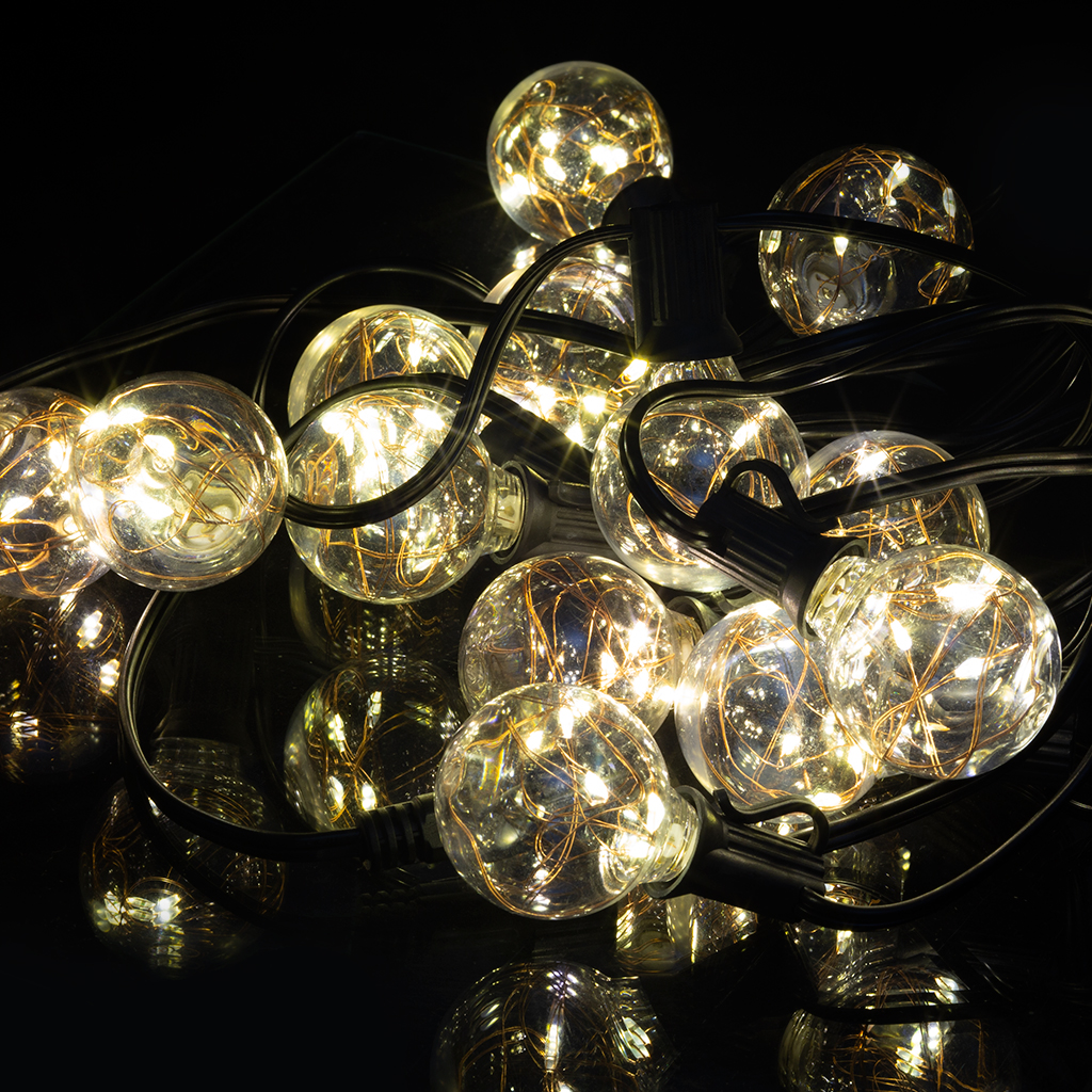 LED гирлянда Лампочки однотонные 15 ламп 4.5м | Интернет-магазин Кактус