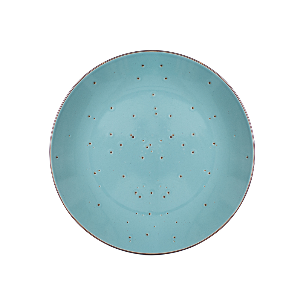 Тарелка обеденная с ржавчинкой голубая 26.5см | Интернет-магазин Кактус