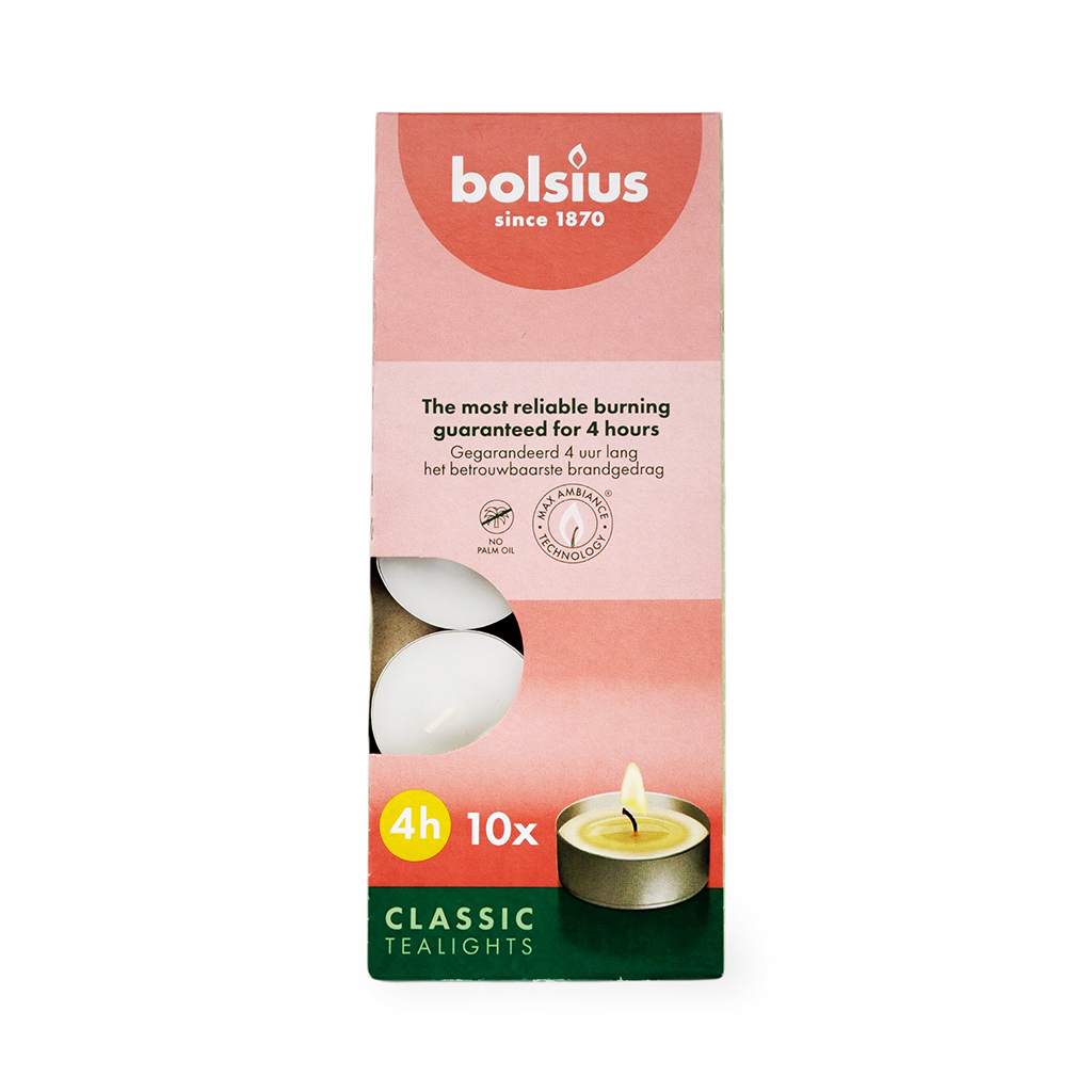 Набор свечей чайных 10 шт без аромата время горения 4ч | Интернет-магазин Кактус