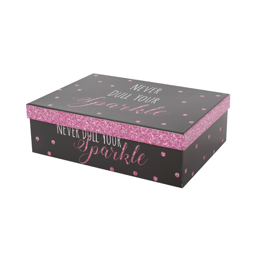 Коробка подарункова Sparkle прямоку M 25*18.5*9см | Интернет-магазин Кактус