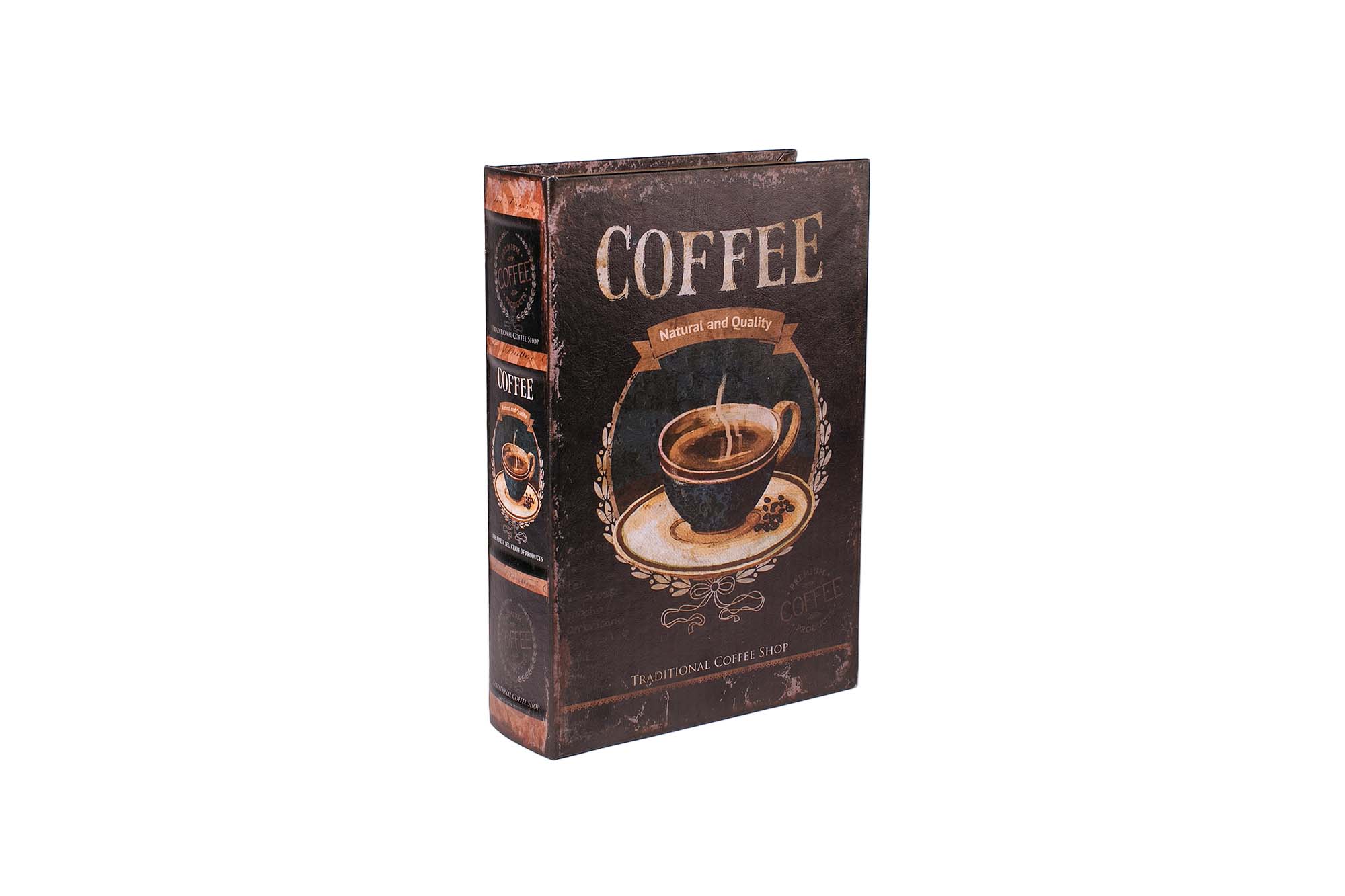 Шкатулка-фолиант Coffee (ПУ) M | Интернет-магазин Кактус
