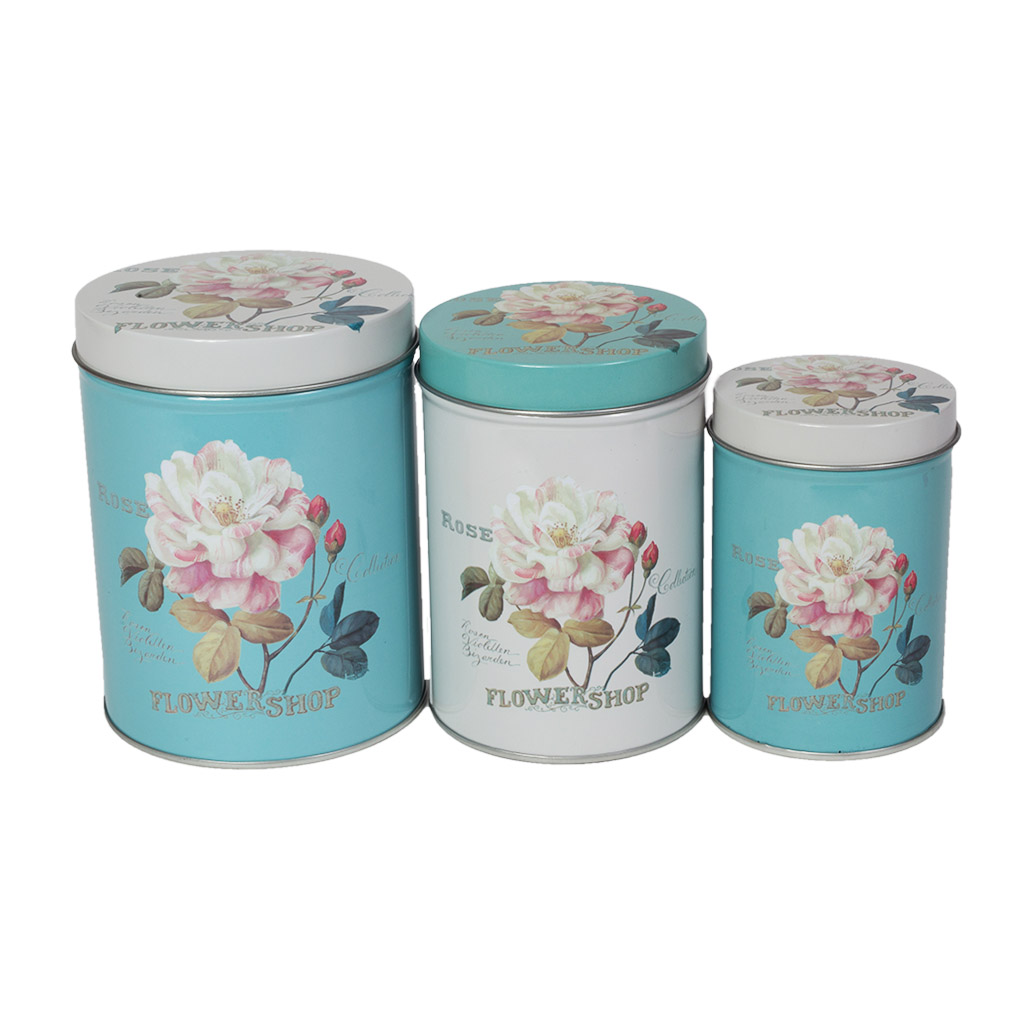 Банка метал овал кпл.3шт Flower Shop | Интернет-магазин Кактус