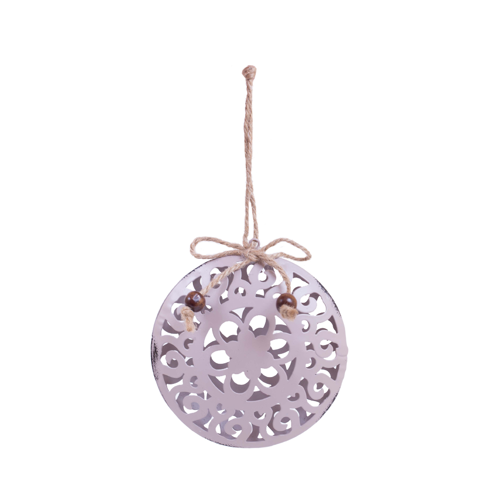 Подвеска Шар бежевый 9.5х2.5х20см | Интернет-магазин Кактус