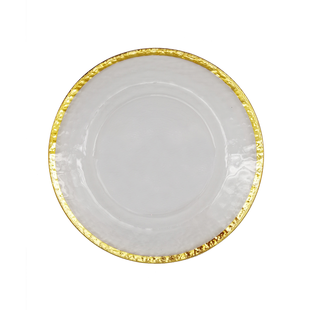 Тарілка скло жатка золото 24см | Интернет-магазин Кактус