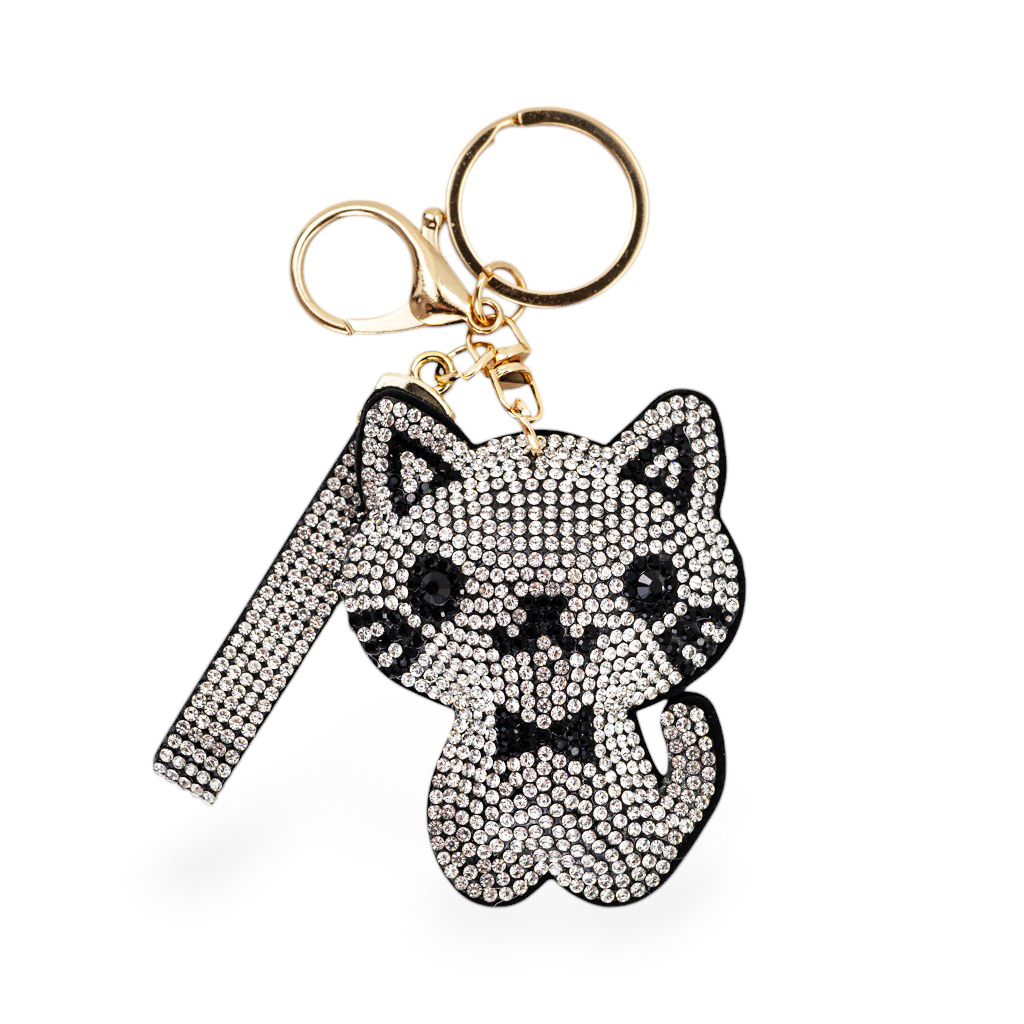 Брелок Котик серебро 11,5см | Интернет-магазин Кактус