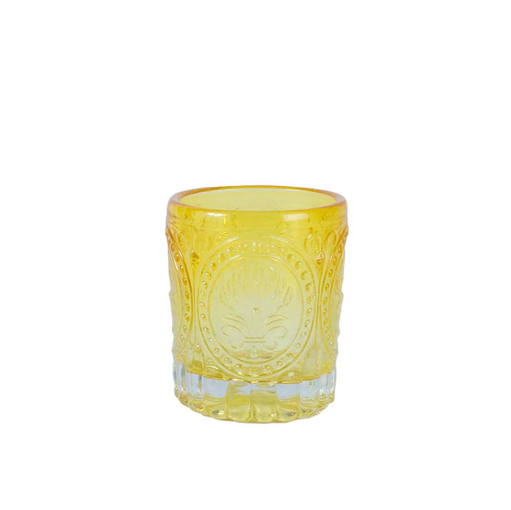 Свічник скло жовтий 6.5 * 6.5 * 8см | Интернет-магазин Кактус