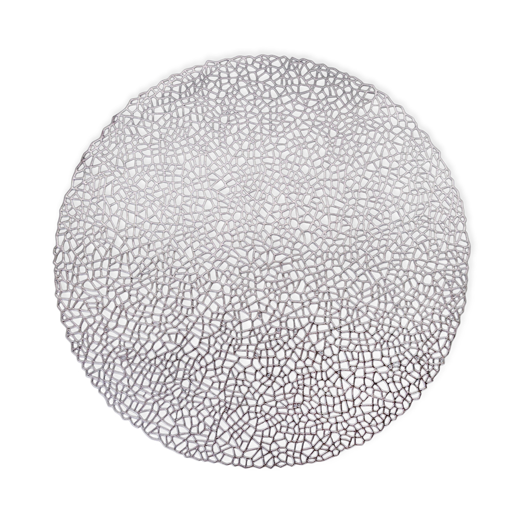 Салфетка под тарелку ПВХ Linea серебро 38 см | Интернет-магазин Кактус