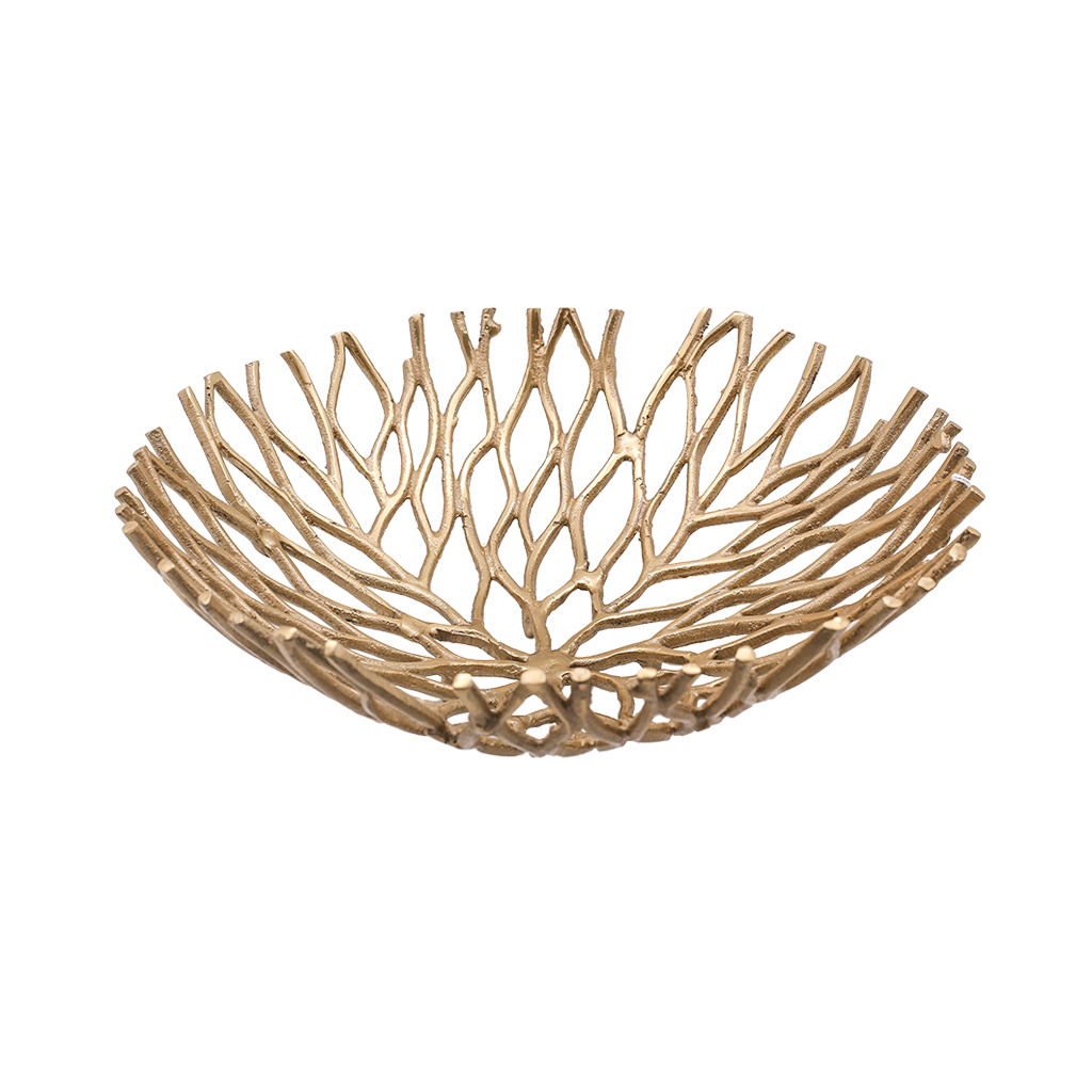 Блюдо золотое S  32х32х11 см | Интернет-магазин Кактус