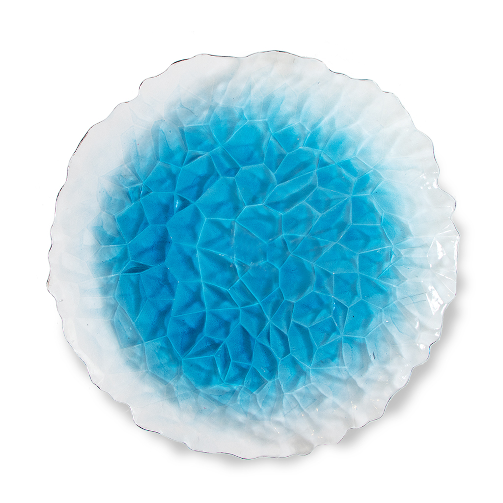 Тарелка Винтаж синяя стекло 28см | Интернет-магазин Кактус