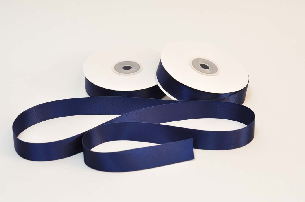 Стрічка Атлас Темно синій 1.9см 1м (23m) | Интернет-магазин Кактус