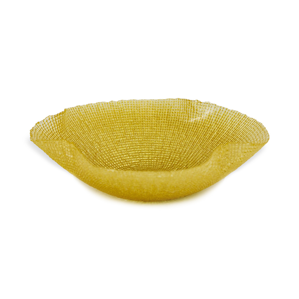 Блюдо глубокое стеклянное Solar золото 32 см | Интернет-магазин Кактус