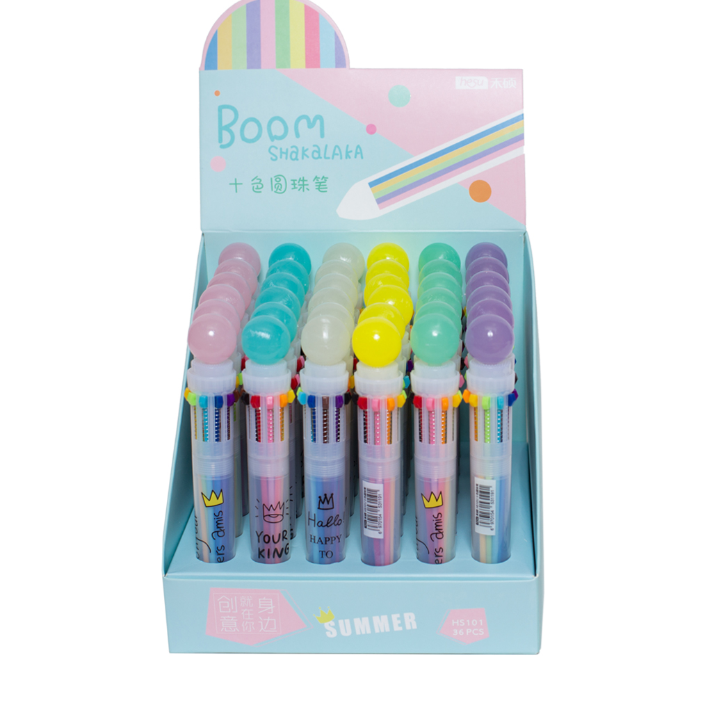 Ручка кулькова mix 10 кольорів | Интернет-магазин Кактус