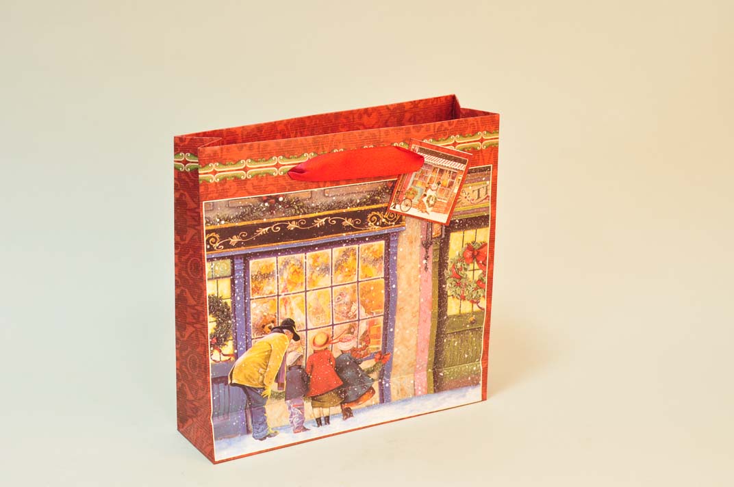 Пакет подарочный НГ 21*6*21см | Интернет-магазин Кактус