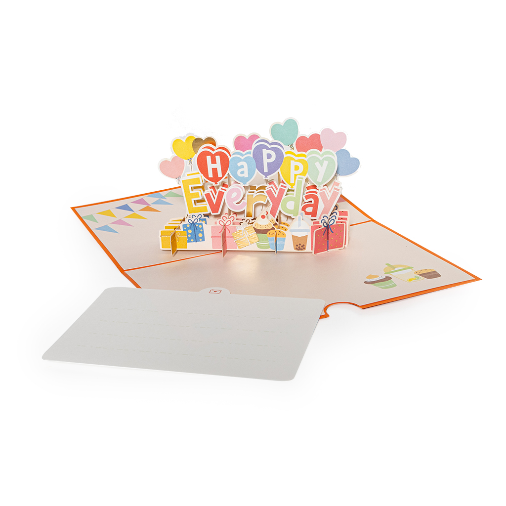 Открытка 3D Happy Every Day 19,5х13,5 см | Интернет-магазин Кактус