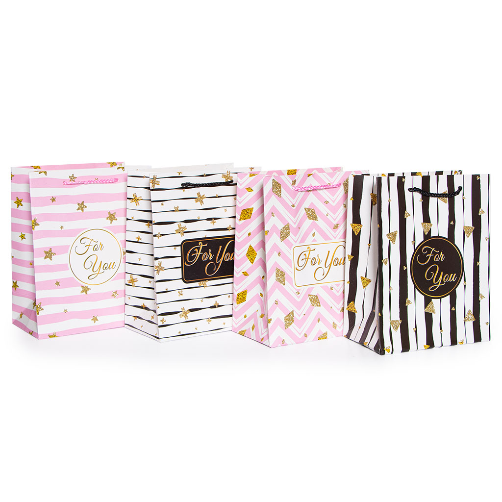 Пакет подарочный For You 4 вида S 18х23х10 | Интернет-магазин Кактус