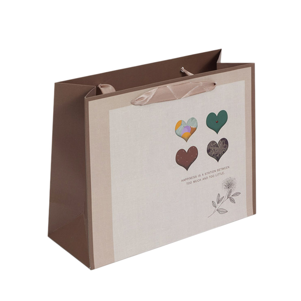 Кулек подарочный Happiness сердца беж. L | Интернет-магазин Кактус