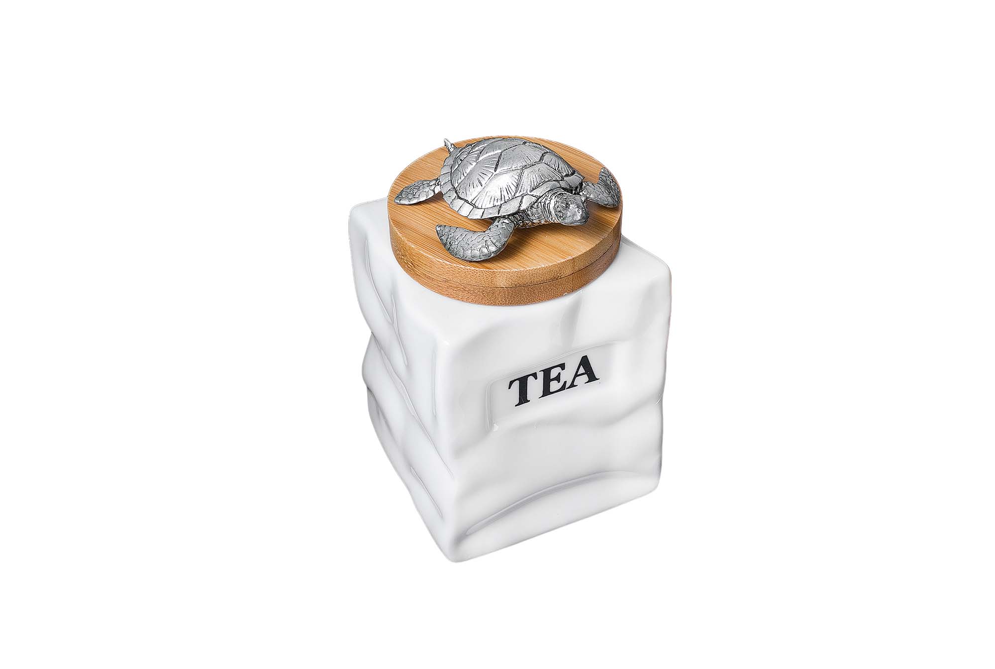 Банка для сыпучих TEA (кер/олово/бамб) 14cm | Интернет-магазин Кактус