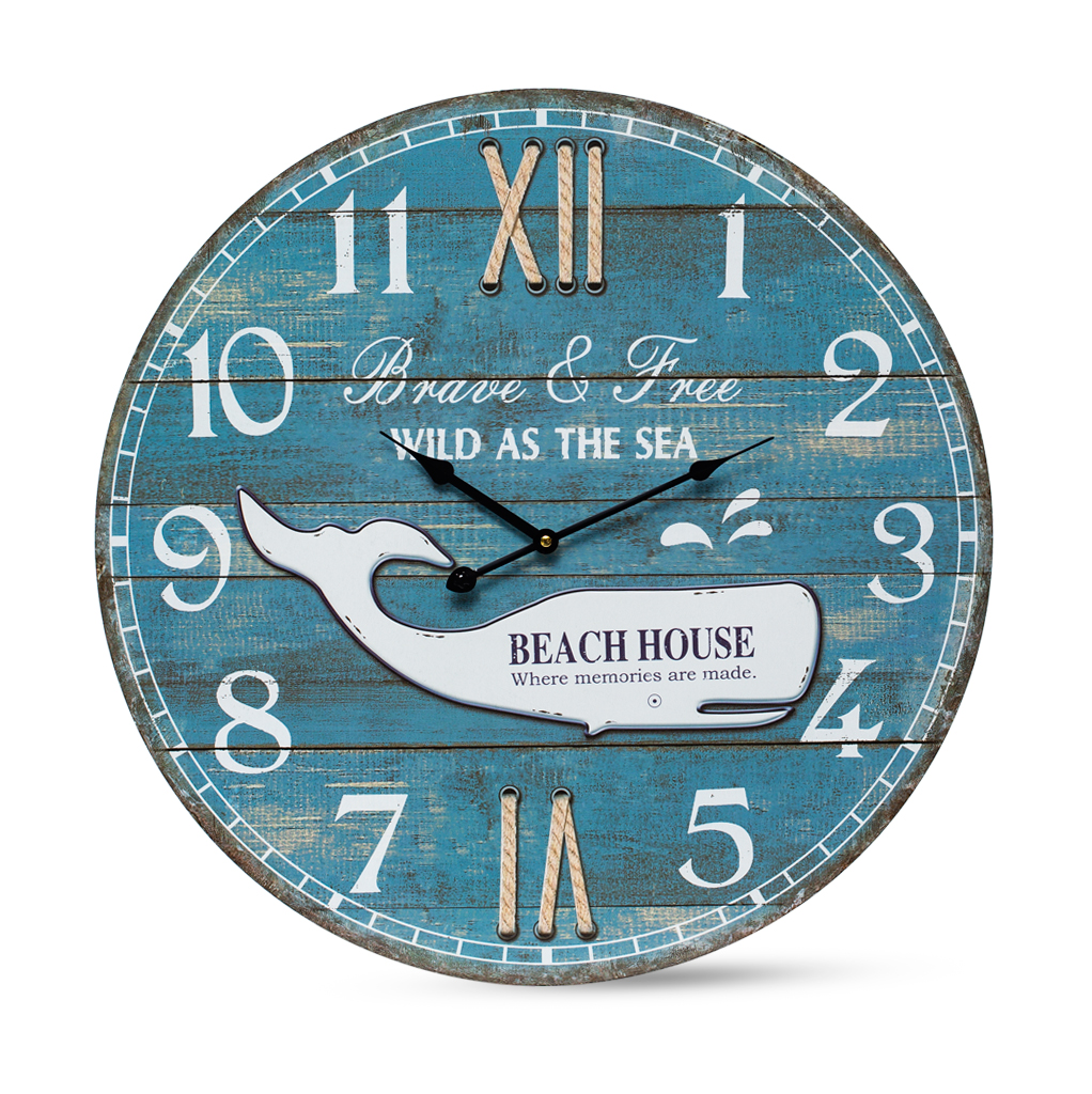 Часы настенные МДФ Белый Кит 58 см | Интернет-магазин Кактус