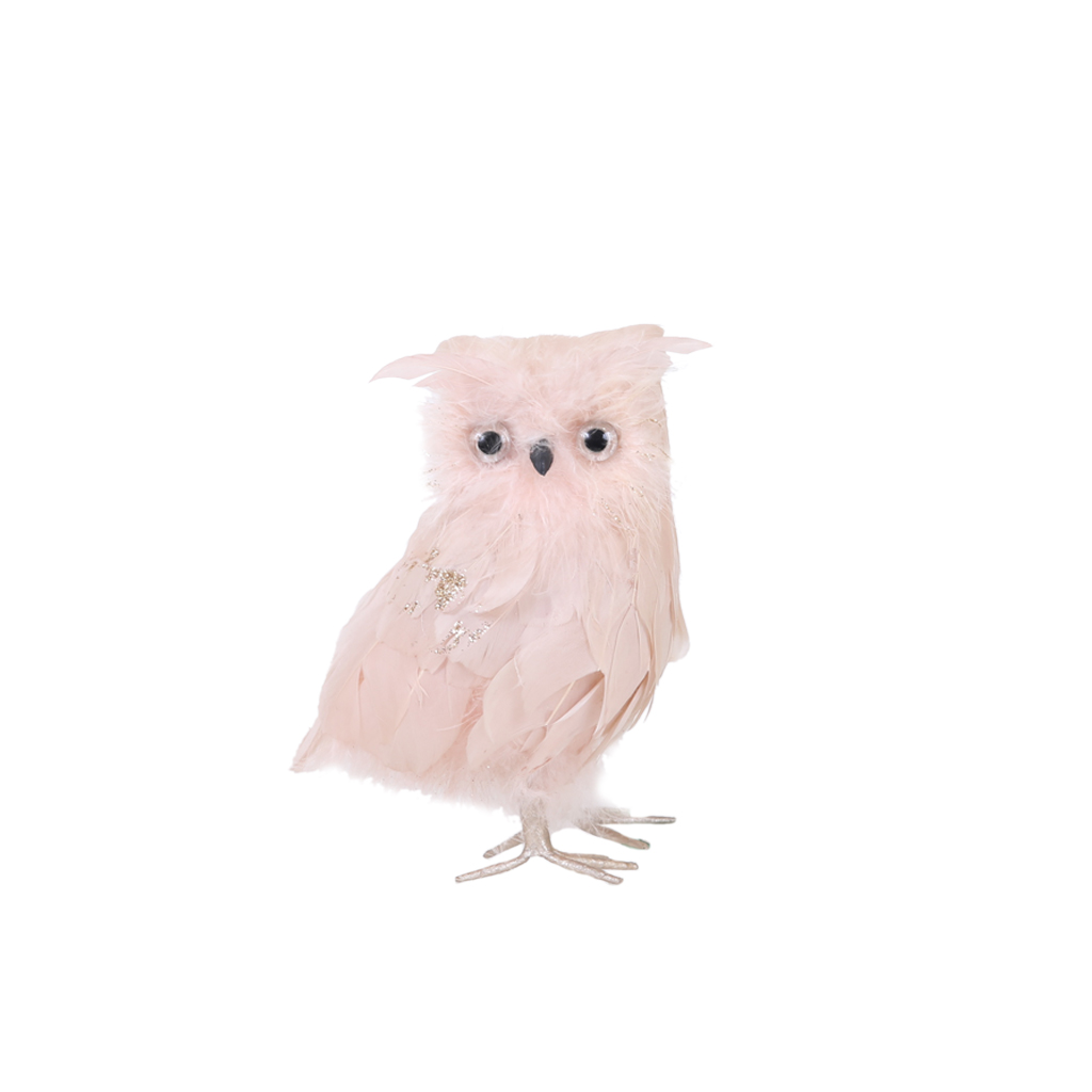 Сова НГ розовая 11*8*15 см | Интернет-магазин Кактус