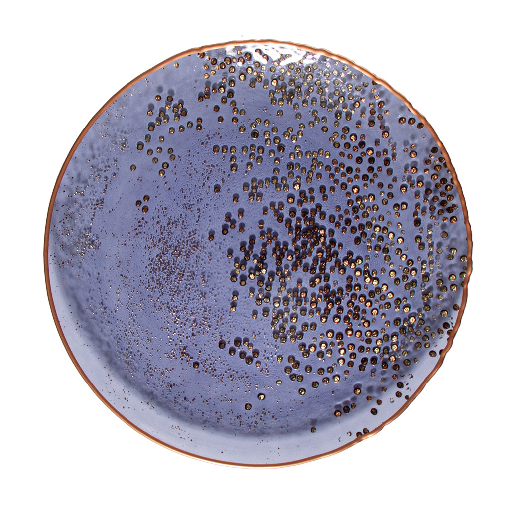 Подтарельник стеклянный Giove синий 28см | Интернет-магазин Кактус