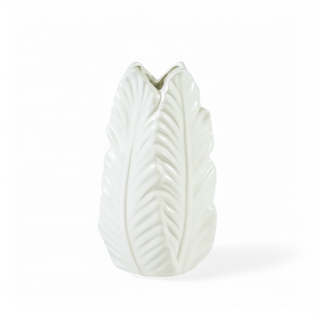 Ваза керамическая Тропик белый 22,7 см | Интернет-магазин Кактус