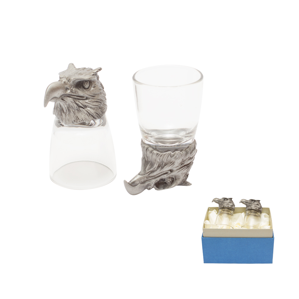 Рюмки Орел 2шт серебро 50мл | Интернет-магазин Кактус