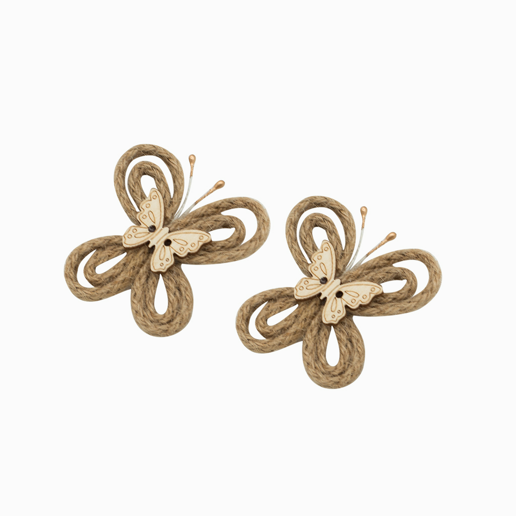 Бабочка декоративная 4 шт 5.5 см  | Интернет-магазин Кактус