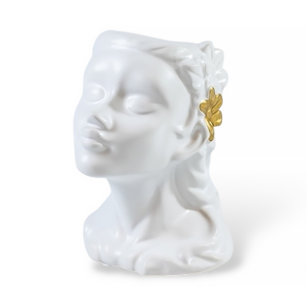 Ваза керамическая Муза белая 15,5 см | Интернет-магазин Кактус