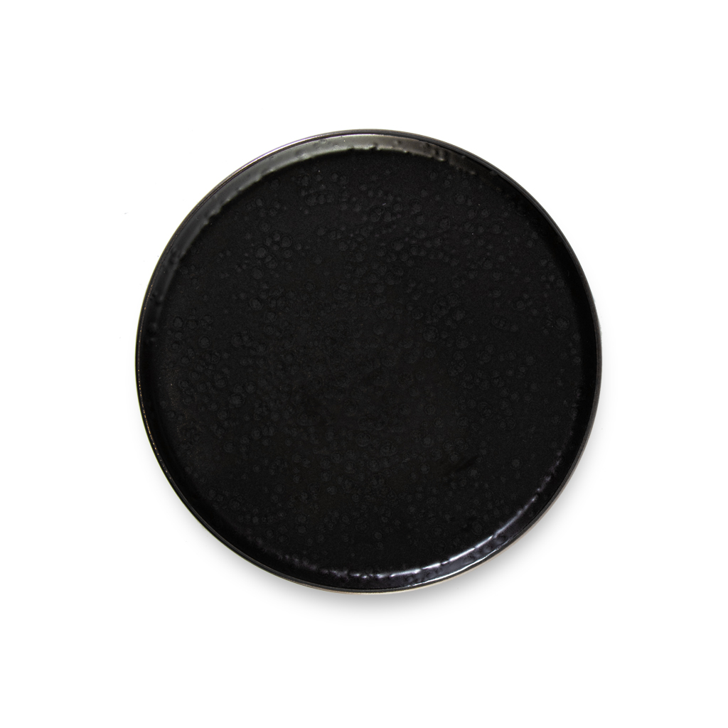 Тарелка десертная Лава черная 20,7 см | Интернет-магазин Кактус