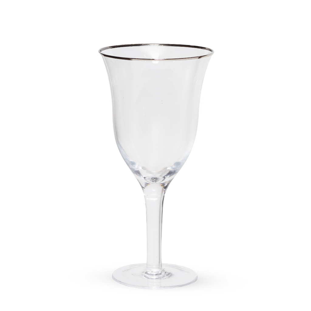 Бокал Вино серебро кант 21х10.5х 8.5 см | Интернет-магазин Кактус