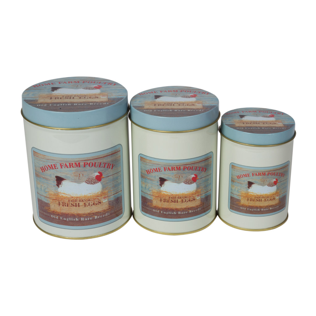 Банка метал овал кпл.3шт Home Farm | Интернет-магазин Кактус