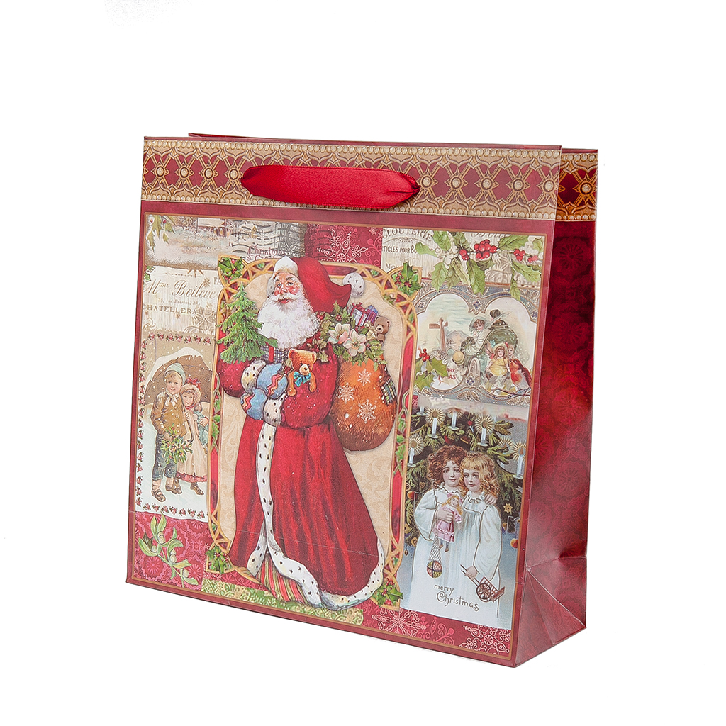 Пакет подарочный 24см красный | Интернет-магазин Кактус