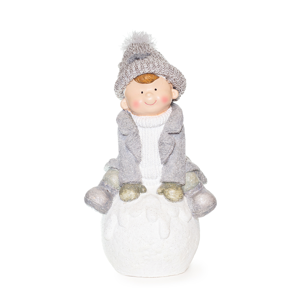 Фигурка Малыш на снежке 24,5х20х40 см | Интернет-магазин Кактус