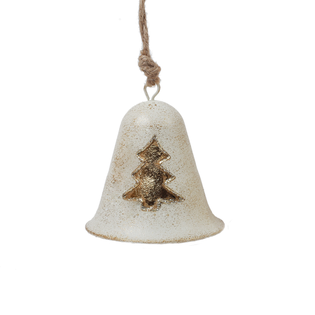 Подвеска звоночек металл Елочка 7.5*6.5*6.5см | Интернет-магазин Кактус
