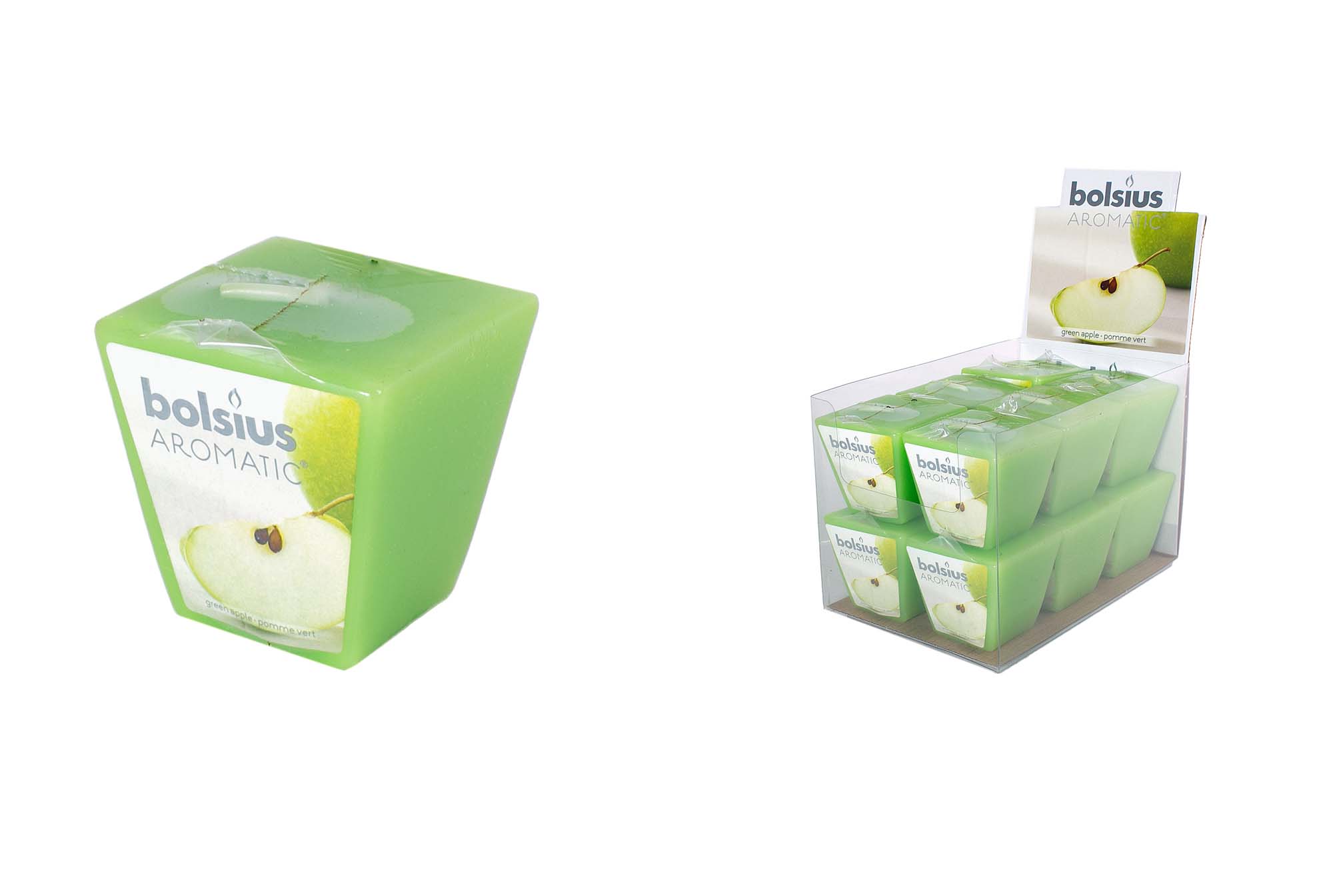 Свеча квадрат 47/47 (яблоко) | Интернет-магазин Кактус