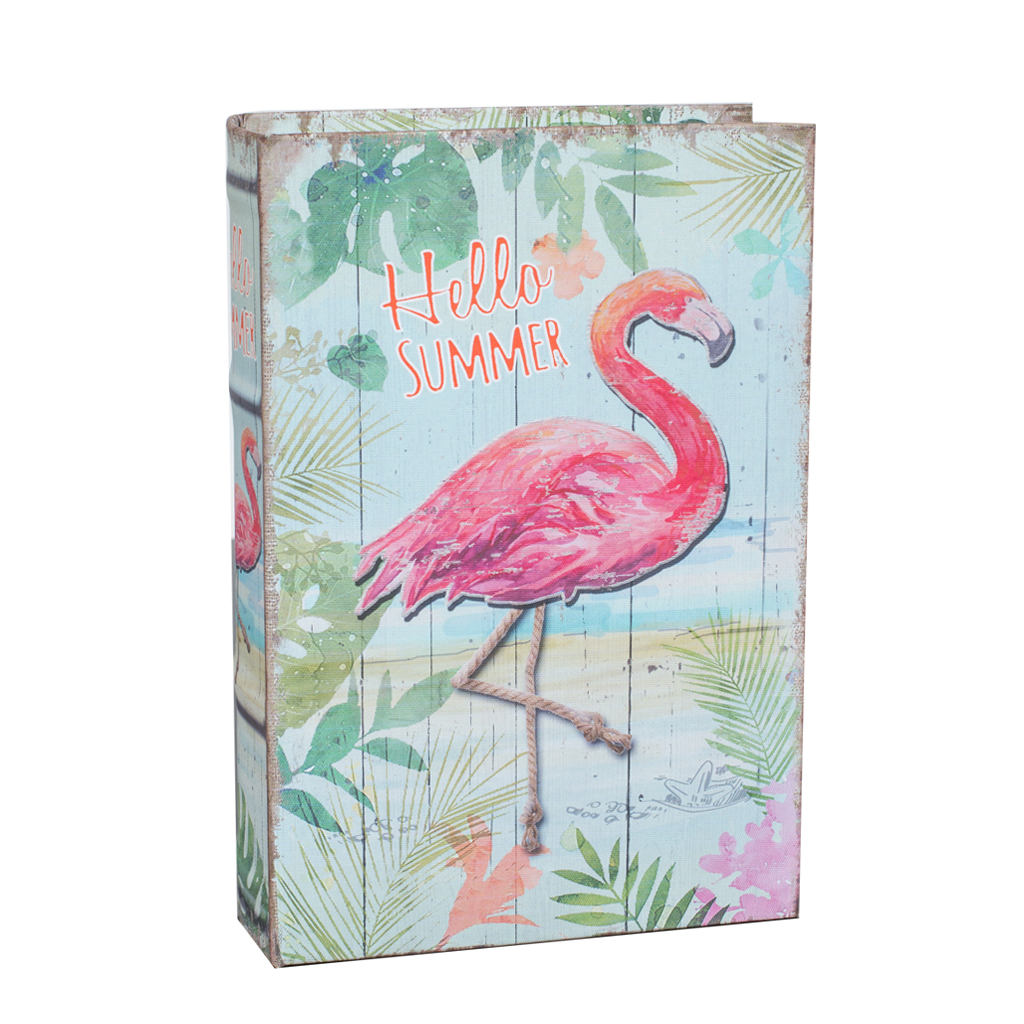 Шкатулка-фолиант холст Flamingo L | Интернет-магазин Кактус