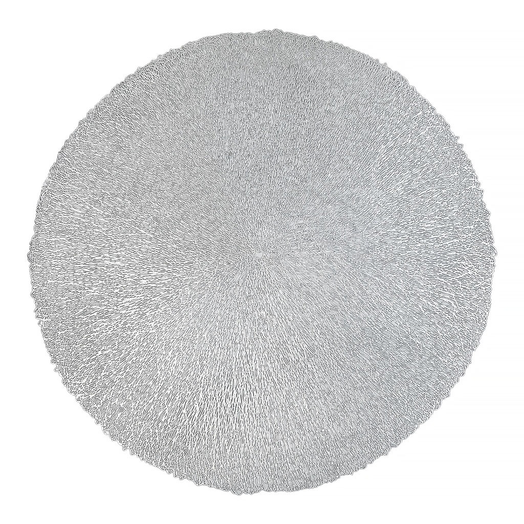 Салфетка под тарелку Вектор серебро 38 см | Интернет-магазин Кактус