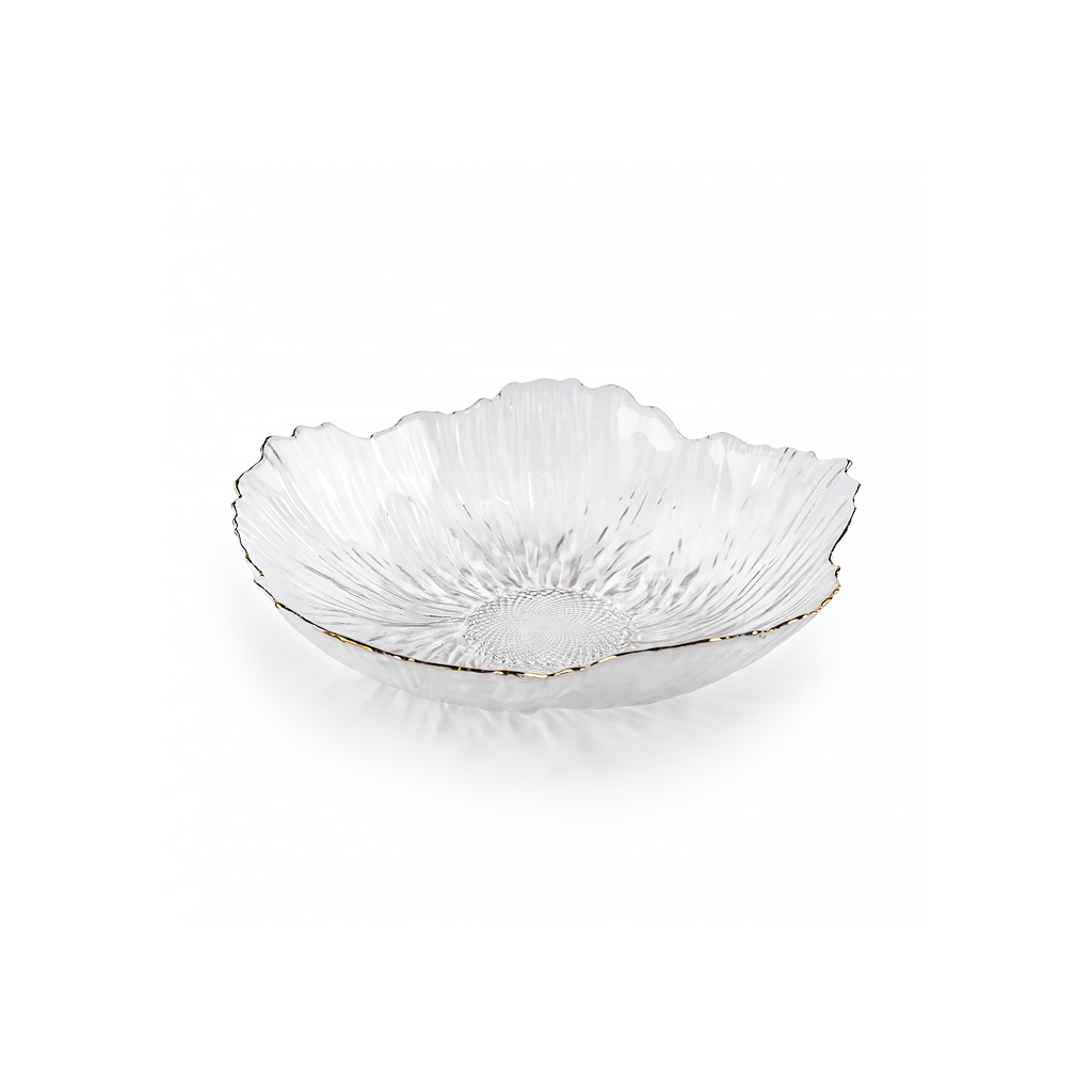 Тарелка стеклянная Мак прозрачный 19 см | Интернет-магазин Кактус