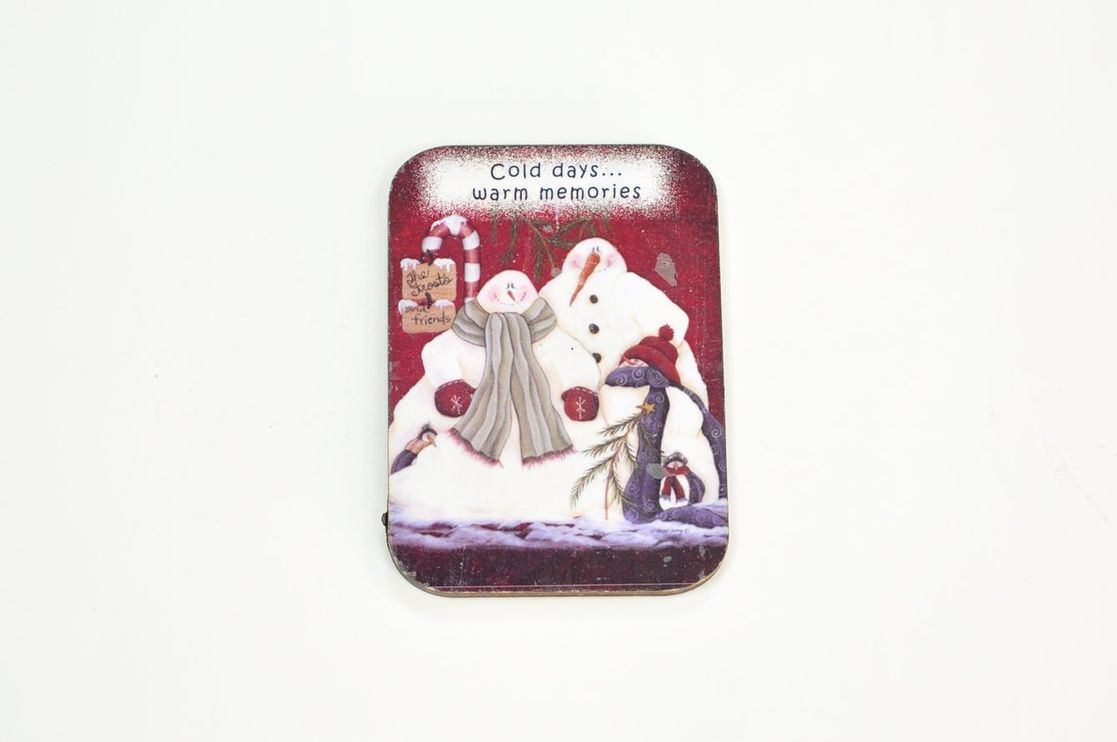 Магніт 5.5 * 5.5см (Cold days warm memor) | Интернет-магазин Кактус