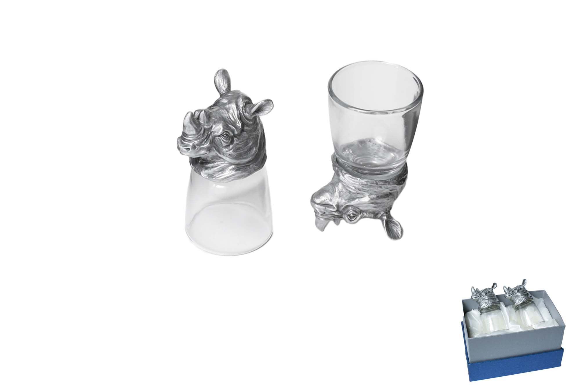 Рюмки Носорог 2 шт 50 мл | Интернет-магазин Кактус