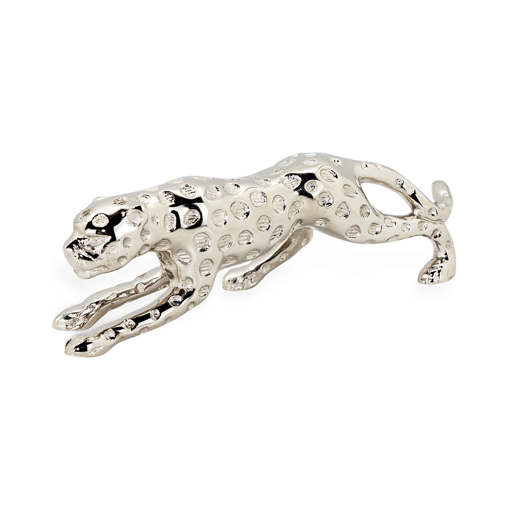 Фигурка алюминиевая Гепард серебро 30 см | Интернет-магазин Кактус