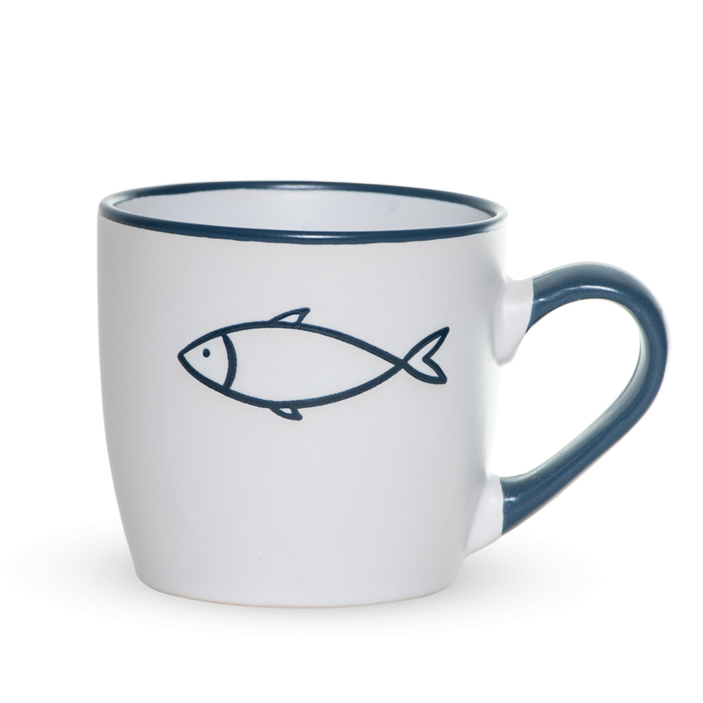 Кружка белая Fish 9х8см 300 мл | Интернет-магазин Кактус