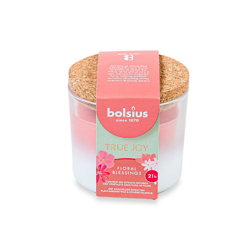 Свеча в стекляном подсвечнике TrueJoy Floral Blessings 6,6х8,3 см | Интернет-магазин Кактус