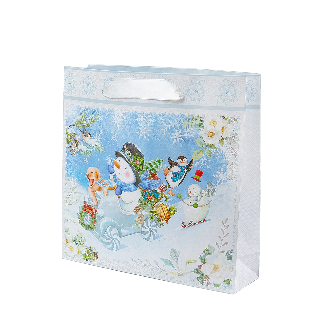 Пакет подарочный 21см голубой | Интернет-магазин Кактус