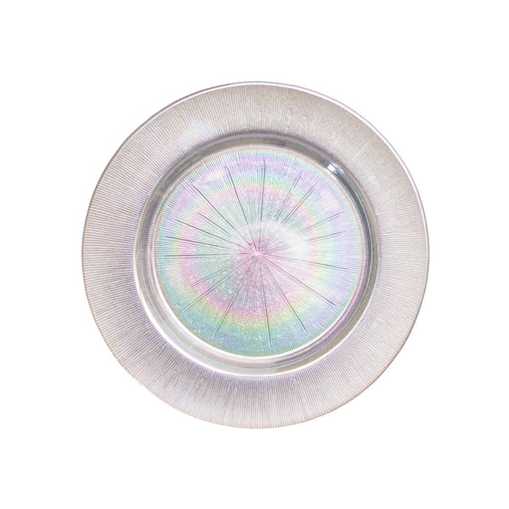 Тарілка скло сір.райдуга 27см | Интернет-магазин Кактус