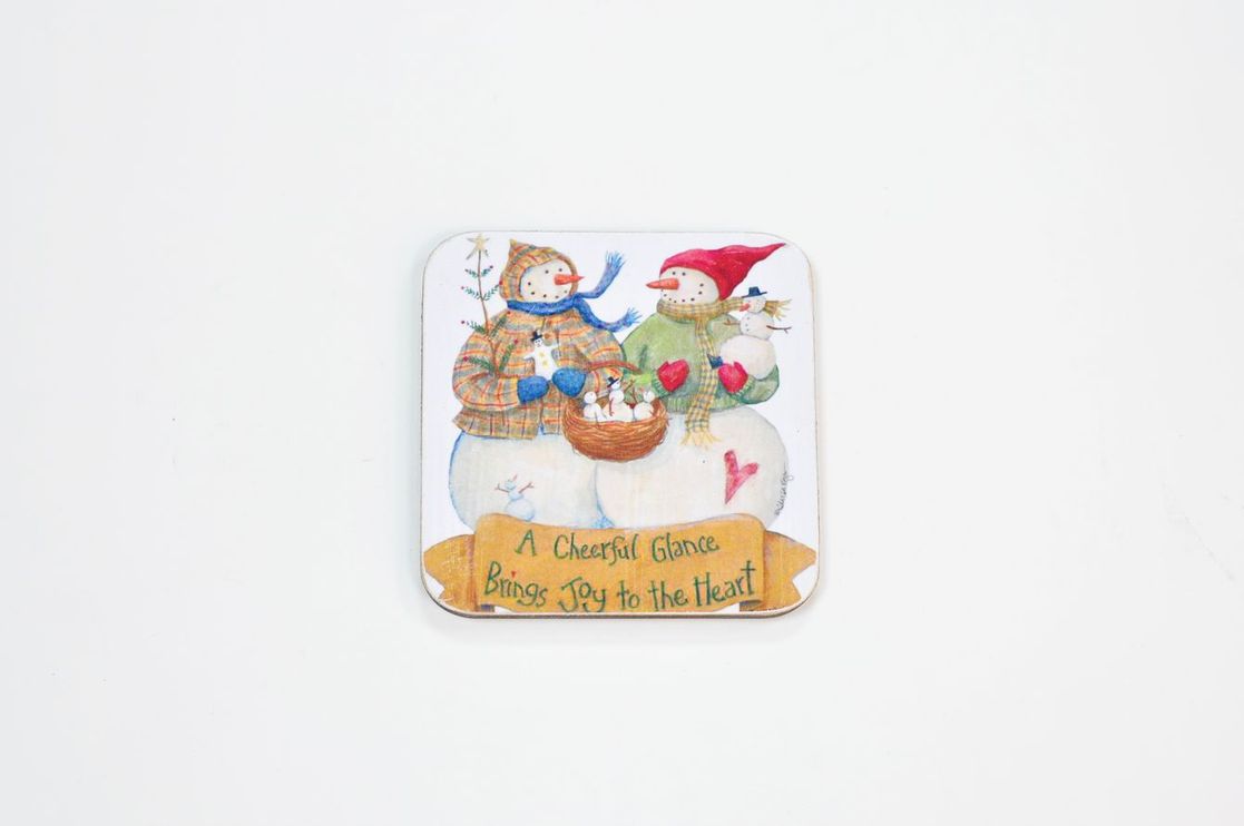 Магніт 5.5 * 7.5 см Сніговики з кошиком | Интернет-магазин Кактус