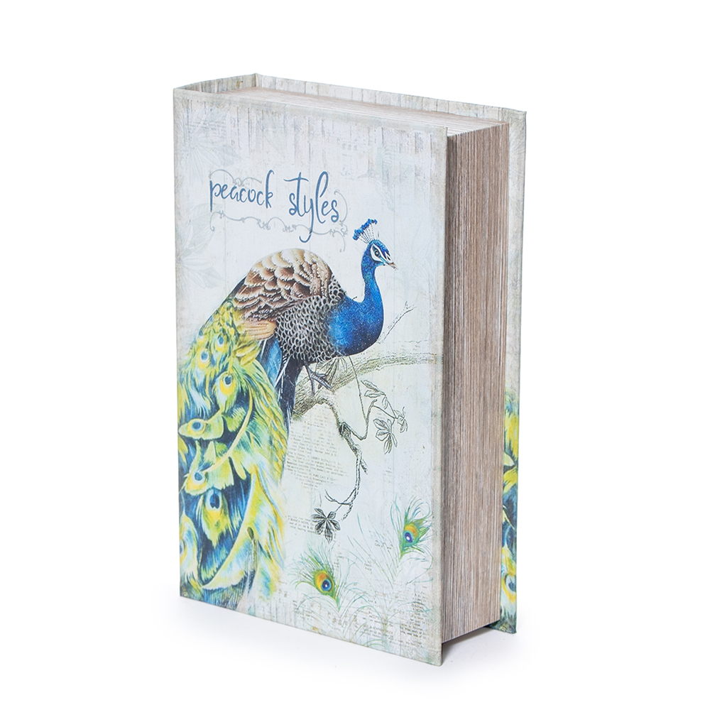 Шкатулка-фолиант Peacock L 27х18х7 см | Интернет-магазин Кактус