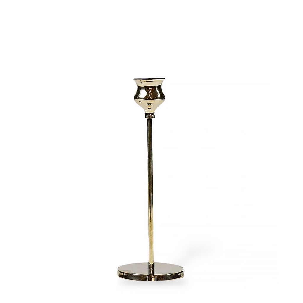 Подсвечник латунь на 1 свечу золотой 20см | Интернет-магазин Кактус