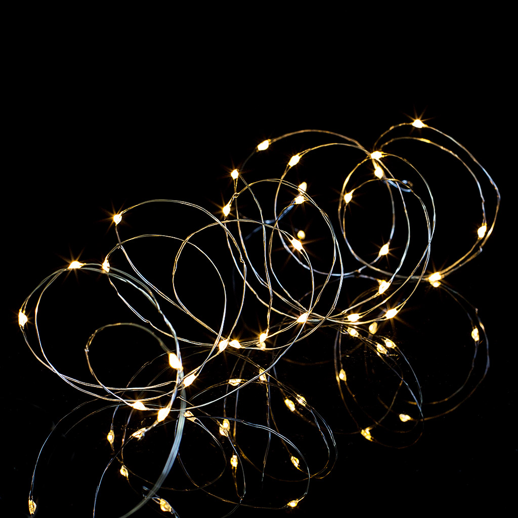 Гірлянда на батарейках з таймером 30Led 3.0m теплий білий